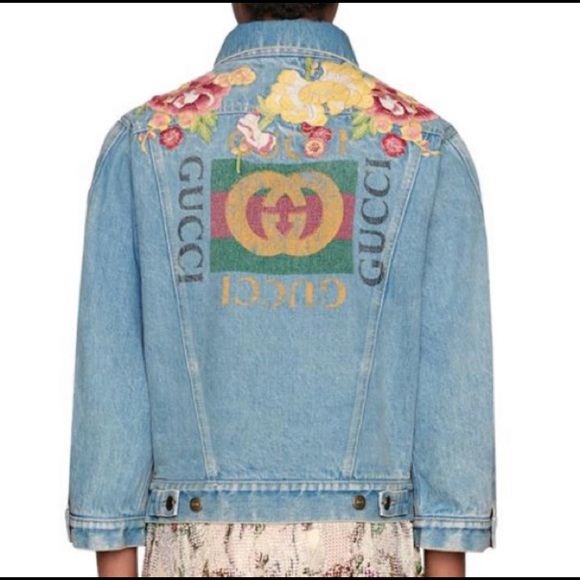 Gucci Embroidered flower denim jacket - Picture 3 of 7